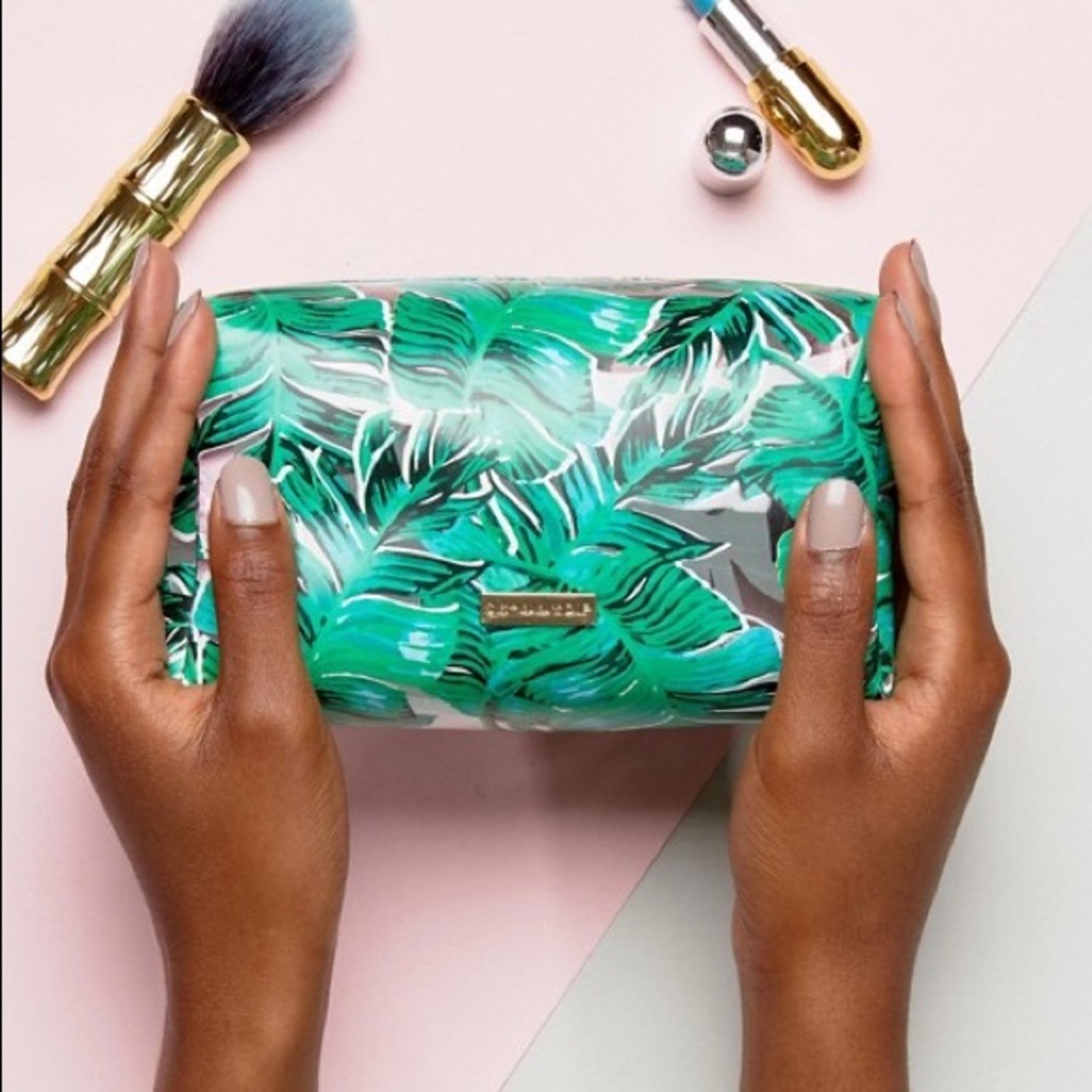 Skinnydip Palm Print Makeup Bag